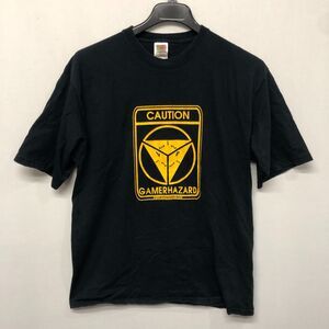 Vintage Y2K 2003 Caution Gamerhazard Tee T-Shirt Size Extra Large Black M211 12